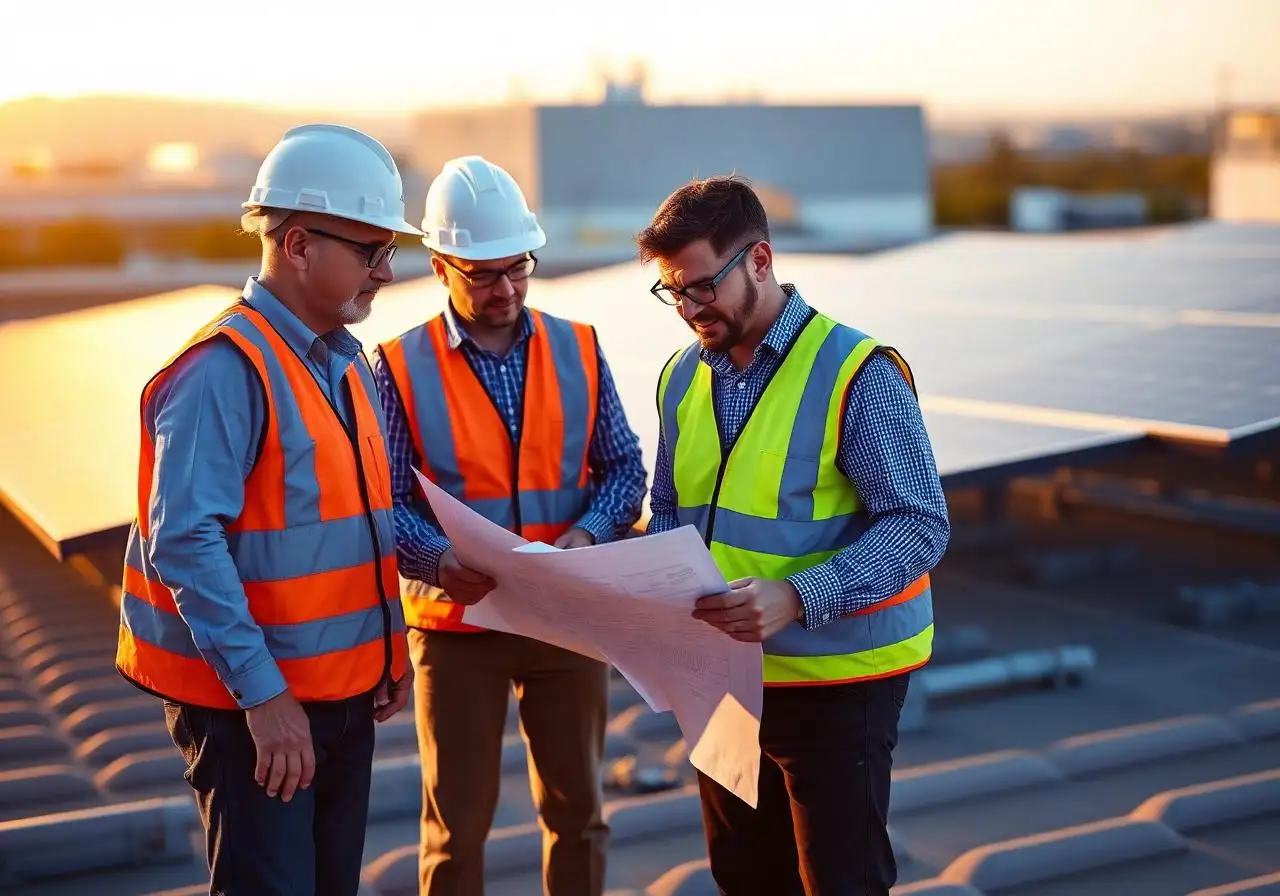 Total Solar installers fitting rooftop panels in Western Australia